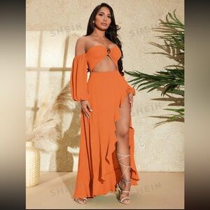 SHEIN Off Shoulder Cut Out Dress